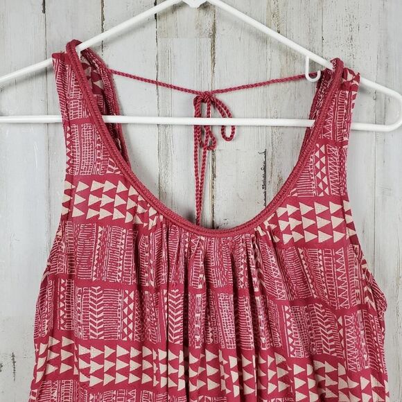 Lucky Brand Geo Print Tank Top Red Size Small - Picture 4 of 8
